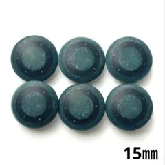 マットな緑のボタン 15㎜ 6個 No.1228