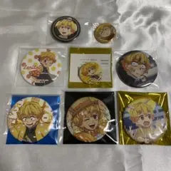 鬼滅の刃　我妻善逸　缶バッジ　まとめ売り　8点セット
