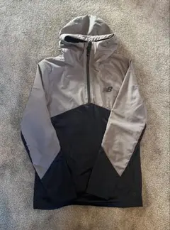 New Balance ハーフジップパーカー グレー/ブラック　サイズM