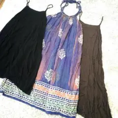 MALAIKA キャミソール マキシ丈ワンピース 3枚セット