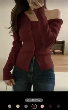 SHEIN DAZY 斜めショルダー　トップス　カーディガン