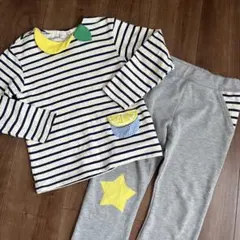 ベイビーチアー 120 トレーナー ロンT 長袖 パンツ セット レモン