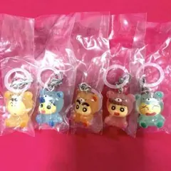 クレヨンしんちゃん みんなでくまパジャマ めじるしアクセサリー コンプリート①