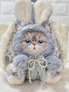 コヤンイサムチョン　ハンドメイド　ファーバッグ　ルミちゃん　グレーうさちゃん