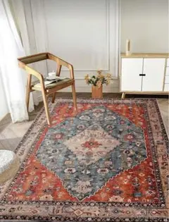 新品未使用 ヴィンテージライク ラグ マット ペルシャ風絨毯 100×150cm