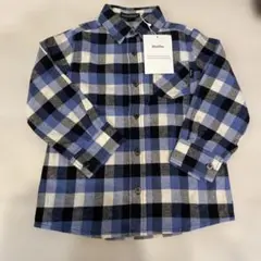 新品未使用✨/BeBe べべ/チェック柄/長袖シャツ/110㎝