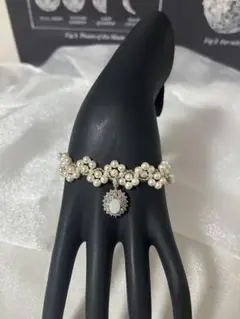ビーズアクセサリー ブレスレット チャーム付き