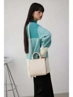 AZUL by moussy 白　ショルダーバッグ