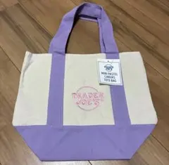 専用TRADER JOE'S ミニパステルキャンバストートバッグ　パープル