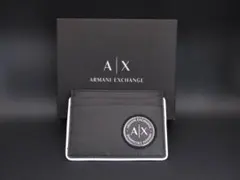 【未使用品】アルマーニ エクスチェンジ カードケース BK A/Xワンポイント