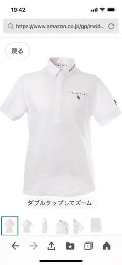 パーリーゲイツ　ゴルフポロシャツ　ホワイト　6 LL