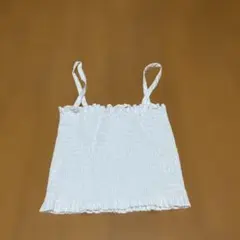 ホワイト シャーリングキャミソール