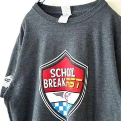 ギルダン スクール ブレイク ファスト Tシャツ グレー 灰色 古着