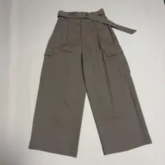 LOUNIE ルーニィ カーゴワイドパンツ ベルト付き ベージュ 38