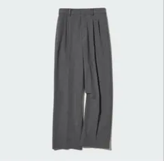 【最終価格】ユニクロ　タックワイドパンツ　グレー　XSサイズ　356116