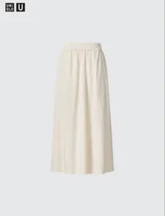 ユニクロユー　デニムイージースカート　ナチュラル　Sサイズ