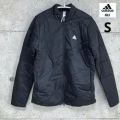 adidas GOLF【S】保温 中ワタ長袖フルジップジャケット（黒）