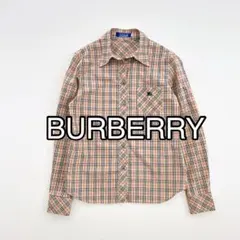 バーバリー　ブルーレーベル　ノバチェック　シャツ　ブラウス　ベージュ　M 40