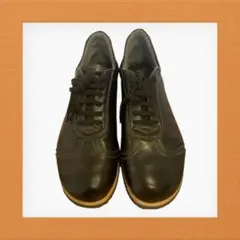 黒 レザー スニーカー カジュアル 26.5