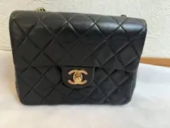 CHANEL chanel ミニマトラッセ デニム チェーンショルダー美品
