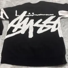 ほぼ未使用 Lサイズ stussy ssリンク クルーネック セーター 黒 - メルカリ