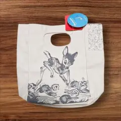 【新品未使用】ディズニー バンビ スケッチアート ハンドルランチバッグ タグ付き