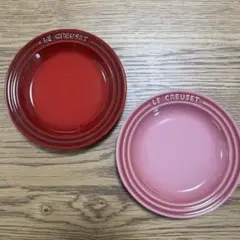 【新品】ル・クルーゼ ラウンドプレート 15㎝ 2枚セット　懸賞当選品のサムネイル