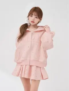 Darich DDロゴビジュースウェットセットアップ ピンク FREE SIZE