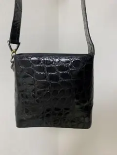 ASTORE アストーレ ショルダーバッグ クロコダイル調 イタリア 黒