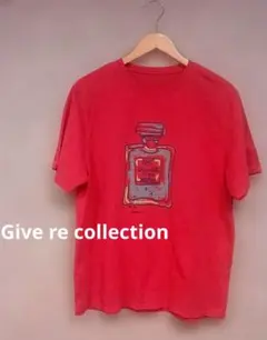 Give re collection 香水瓶プリント Tシャツ レッド