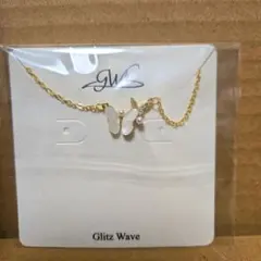 luludiy Glitz Wave ネックレス バタフライ ゴールド