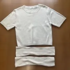 WEGO 半袖ニット＆アームウォーマー アイボリー