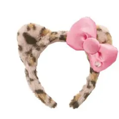 usj キティちゃん カチューシャ ヒョウ柄 ピンク