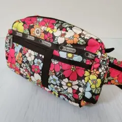 LeSportsac レスポートサック ウエストポーチ 花 柄 ポケット多め