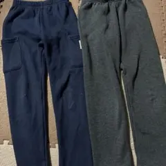 トリドリー 裏起毛ロングパンツ 2枚セット ネイビー グレー