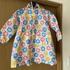 花柄フード付きレインコート Mサイズ