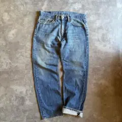 リーバイス 505 ストレート W34 L30 鬼ヒゲ フェード グランジ 古着