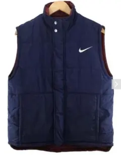 NIKE ナイキ 90s 銀タグ ビィンテージ ナイロン 中綿 ベスト ネイビー