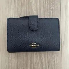 COACH ネイビー 二つ折り財布