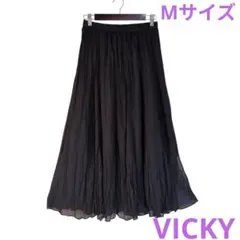 VICKY ビッキー ブライトスパンボイル フレアスカート ブラック 黒 M