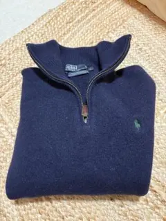 Polo Ralph Lauren ネイビー ジップアップ セーター L