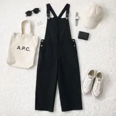 極美品☆ローリーズファーム LOWRYS FARM 上品サロペット黒 F