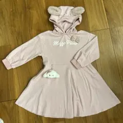 【着用1回極美品】Mezzo Piano フード付きワンピース 120