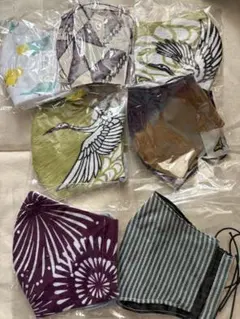 ハンドメイド　和柄布マスク7点セット