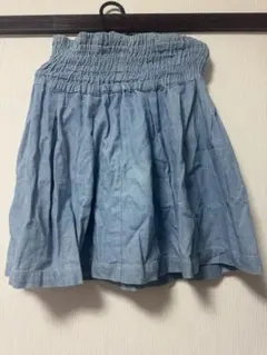 デニムブルー フレアスカート シミあり
