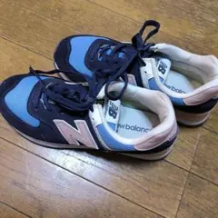 New Balance 574 ネイビー/ライトブルー/ピンク