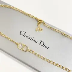 Dior ディオール ロゴ チェーン ネックレス ゴールド ヴィンテージ 美品のサムネイル