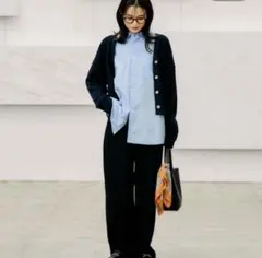 GLOBAL WORK スッキレイショートVネックカーディガン長袖