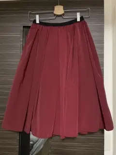 チュールインスカート　ボルドー