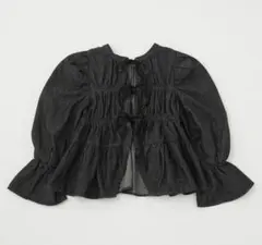 MOUSSY 2WAY DENIM SHIRRING ブラウス